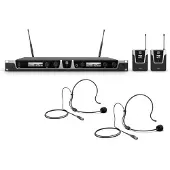 LD Systems U518 BPH 2 Funkmikrofon System mit 2 x Bodypack und 2 x Headset