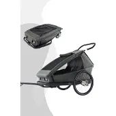 Croozer Kid Ellma 2 2in1 Kinderfahrradanhänger, Farbe:Moss Green