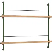 MOEBE - Magazine Shelving 65 Regal Oak/Pine Green