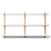 Gejst Nivo Regal Large D Hell Eiche/Weiß - , Holz, Holz