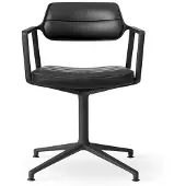 Vipp 453 Drehstuhl Black/Black frame Gleiter