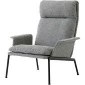 &tradition Muno LN17 High Back Lounge Chair, schwarz / hallingdal 0126