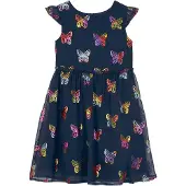 Bonprix Chiffonkleid für eleganten Auftritt, Kurzarm-Design, aus Polyester, Regular Fit