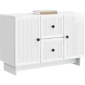 vidaXL Sideboard Hochglanz Weiß 89 x 34,5 x 60 cm Holzwerkstoff