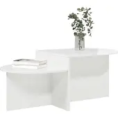 vidaXL Couchtisch Hochglanz Weiß 100 x 50 x 40 cm Holzwerkstoff