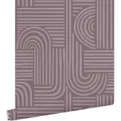 ESTAhome Tapete 3D-Muster Aubergineviolett 50 x 900 cm