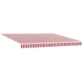vidaXL Ausziehbare Markise Rot und Weiß 400 x 350 cm
