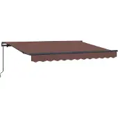 vidaXL Ausziehbare Markise Braun 350 x 200 cm Stoff