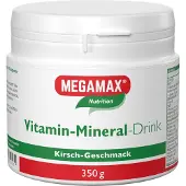 MEGAMAX Nutrition Vitamin-Mineral-Drink Pulver Kirsch-Geschmack, 350 g Pulver