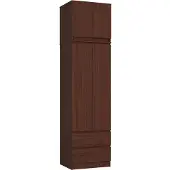 Akord Kleiderschrank Mit Aufsatz 2 Türen 2 Schubladen Wenge 60X51X234 Cm