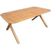 Sweeek - Ausziehbarer Gartentisch aus Akazienholz für 6-8 Personen - Natur