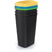 Prosperplast Compacta Q 39x29x73 Cm Recyclingbehälter 3 Einheiten