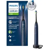 Philips 5300 series Series 5300 HX7103/01 Wiederaufladbare Zahnbürste, Erwachsener, Schallzahnbürste, Tägliche Pflege, 62000 Bewegungen pro Minute, Blau, 2 min, 4 x 30 sec