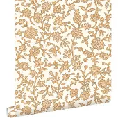 ESTAhome Tapete Blumenmuster Braun 50 x 900 cm