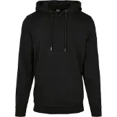 Urban Classics bequemer Herren Hoodie Kordelzug Rippstrick 300 g/m² mit Baumwolle Schwarz