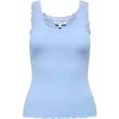 ONLY Tanktop "ONLSARA – Tanktop mit Spitzendetail am Ausschnitt" Baumwollmischung, regular fit