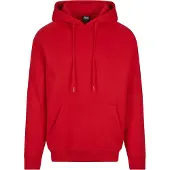 Urban Classics lässiger Herren Hoodie Rippbündchen Kapuze 380 g/m² mit Baumwolle Rot