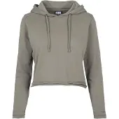 Urban Classics Rundhalspullover "Damen Ladies Cropped Terry Hoody" 1 Stk.