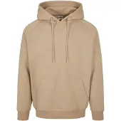 Urban Classics moderner Herren Hoodie Kordelzug Rippstrick 380 g/m² mit Baumwolle Beige