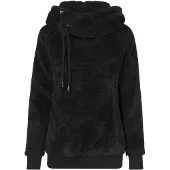 Urban Classics lässiger Damen Hoodie Kordelzug Kapuze 320 g/m² Schwarz