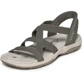 SKECHERS für Damen. 163460 Sandaletten Reggae Slim - Stretch Flex olivgrün (39), Wohnung, Keine, Lässig, Strandbekleidung