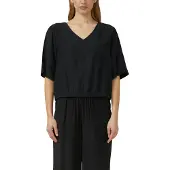 s.Oliver Shirtbluse weite Passform, V-Ausschnitt