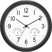 Mebus Quarz Wanduhr Ø26 cm schwarz 407282 4007218564641