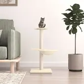 vidaXL "2024"Modernen Kratzbaum mit Sisal-Kratzsäulen Creme 72 cm Design Kratzbäume 4793746