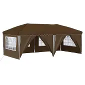 Syfax Pop-up Partyzelt 575 x 288 x 245 cm Taupe