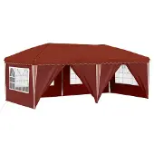 Syfax Pop-up Partyzelt 575 x 288 x 245 cm Terrakotta