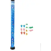 SucceBuy Aquarium Lampe mit 10 Fischen, Lavalampe, 151 cm, 16 Farbmodi