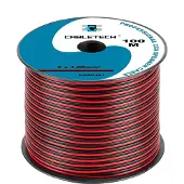 Cabletech CCA 1.0mm Lautsprecherkabel Schwarz-Rot