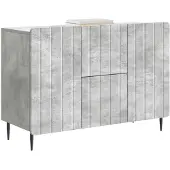 vidaXL Sideboard Betongrau 89 x 34,5 x 62 cm Holzwerkstoff