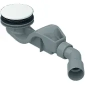Bette Ablaufgarnitur Solid 50,seitl.0,6 l/s weiß, Antirutsch Pro
