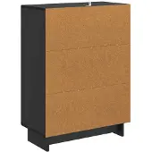 vidaXL Sideboard Schwarz 66 x 34,5 x 90 cm Holzwerkstoff