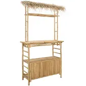 Syfax Outdoor Bartisch Natur 110 x 50 x 209 cm Bambus