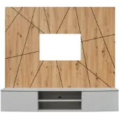 Meublorama Wandkomposition IXAR geometrisch – TV-Möbel + Dekorplatten