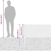 vidaXL Maschendrahtzaun mit Pfosten 25 x 0,6 m PVC-beschichteter Stahl