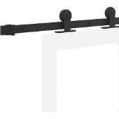 vidaXL Schiebetür ORKDAL Weiß und Schwarz 83 x 202 cm