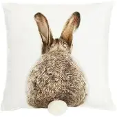 Frank Flechtwaren Osterdeko 337270, Kissenhülle aus Polyester, 45 x 45 cm