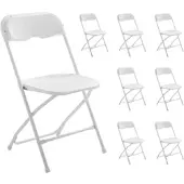 Oviala Business Rekkem PEHD-Klappstuhl 45 x 45 x 89cm x8 Weiß