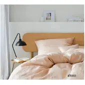Elegante Halbleinen Bettwäsche Breezee pfirsich 155x220 cm + 40x80 cm