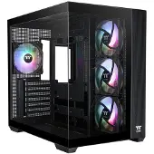 Thermaltake View 380 XL TG ARGB, Midi Tower, PC, Schwarz, ATX, micro ATX, Mini-ITX, SPCC, Gehärtetes Glas, Gaming