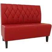 BIG Möbel Gastro Sitzbank Paris | 180 cm breit | Kunstleder Rot | Diamant | Dinerbank