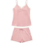 Gisela Lace Details Ärmelloser Pyjama