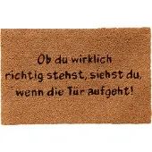 Relaxdays GmbH Fussmatte Ob du wirklich richtig stehst