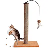 Markenlos Kratzsäule für Katzen mit interaktivem Spielzeug