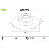 Valeo 2x Bremsscheiben Hinten für MAZDA 6 Kombi (GJ, GL) 278mm 673299