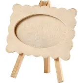 Creativ Company Rahmen auf einer Staffelei, Größe 13,2x11,5 cm, Stärke: 18 mm, Sperrholz, 1Stck