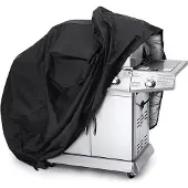 Hurtel Wasserdichte BBQ Grillplane XL 170 cm x 61 cm x 117 cm schwarz